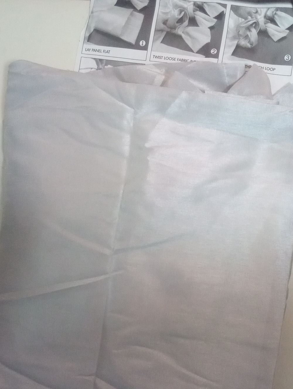 Madison Park Emilia Silver Window Curtain Panel 95" NWT $100 Twist Tab